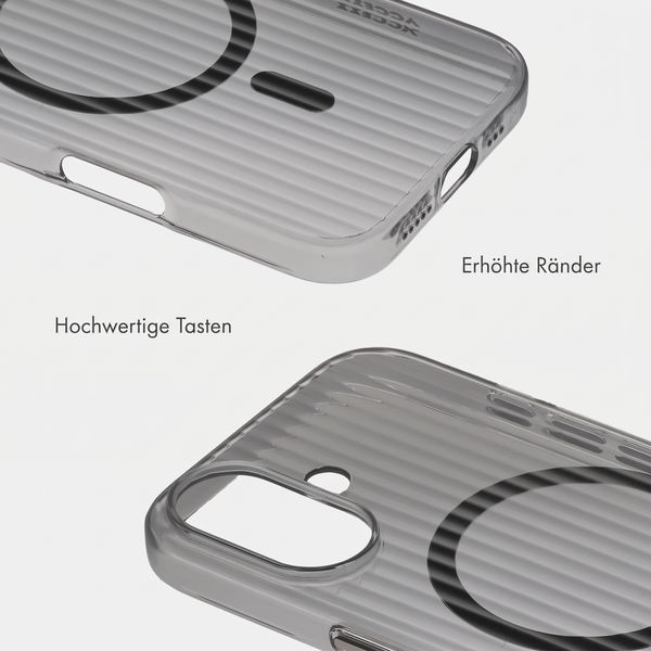 Accezz Lite Backcover mit MagSafe | Fluted | Apple iPhone 17 - Schwarz