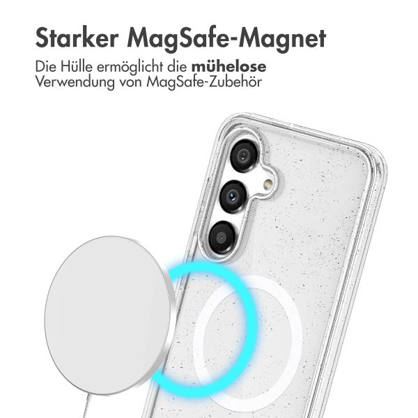 imoshion Sparkle Back Cover mit MagSafe für das Samsung Galaxy S25 - Transparent