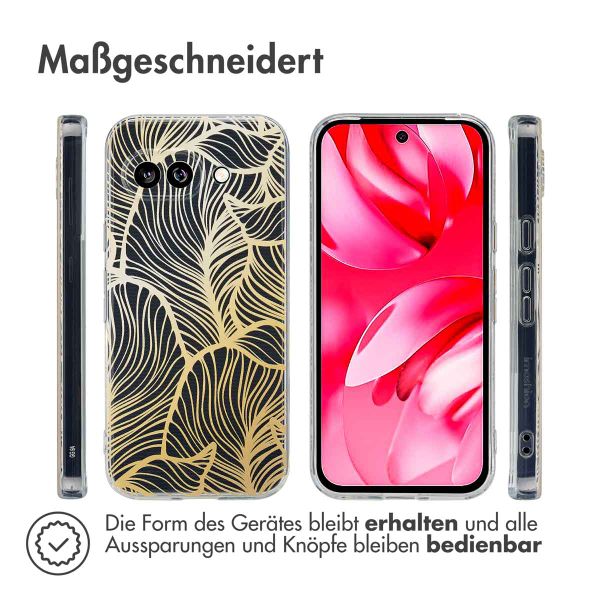 imoshion Design Hülle Google Pixel 9A - Golden Leaves Transparent