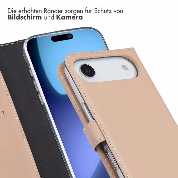 Selencia Echtleder Klapphülle Apple iPhone Air - Dusty Pink