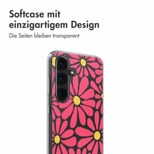 imoshion  Design Hülle für das Samsung Galaxy S24 - Dusty Rose Flowers Connect