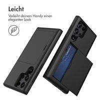 imoshion Backcover mit Kartenfach Samsung Galaxy S22 Ultra - Schwarz