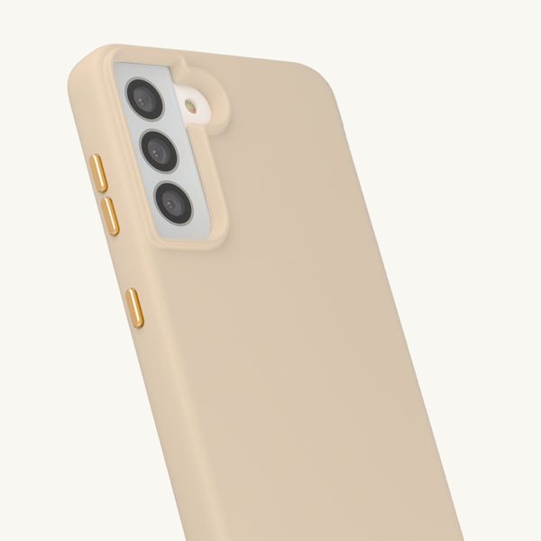 Selencia Rivièra Backcover mit MagSafe mit abnehmbaren Haken Samsung Galaxy S21 - Milky Latte