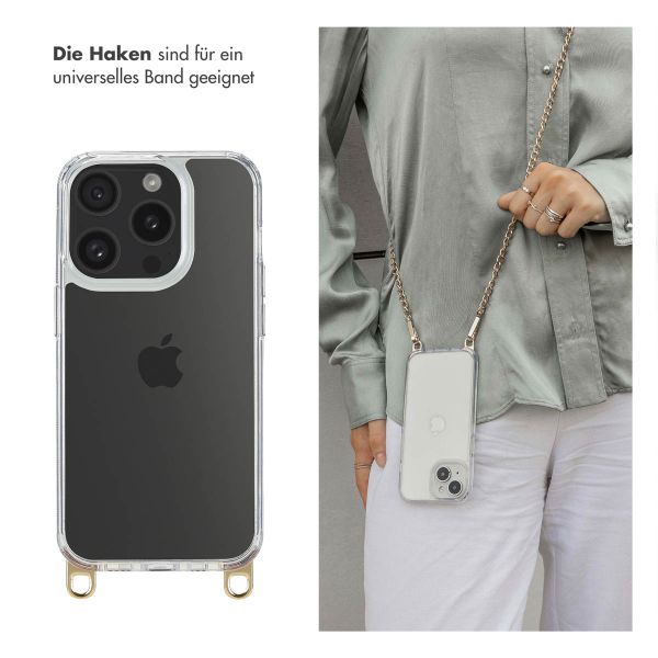 Selencia Backcover mit abnehmbaren Haken Apple iPhone 15 Pro - Transparent