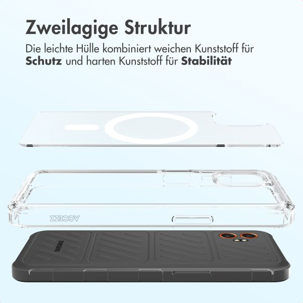 Accezz Xtreme Impact Backcover mit MagSafe Samsung Galaxy Xcover 7 Pro - Transparent