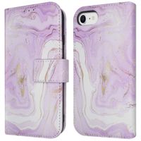 imoshion ﻿Design Klapphülle für das iPhone SE (2022 / 2020) / 8 / 7 / 6(s) - Purple Marble