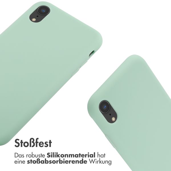 imoshion Silikonhülle mit Band für das iPhone Xr - Mintgrün