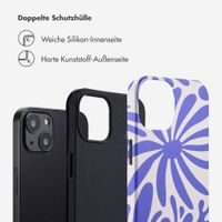 Selencia Vivid Back Cover Apple iPhone 13 - Modern Bloom Sapphire Blue