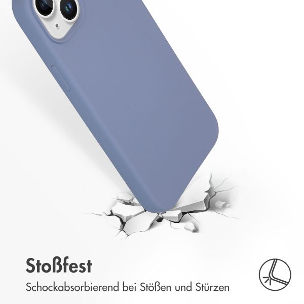 Accezz Liquid Silikoncase mit MagSafe Apple iPhone 15 Plus - Lavender Gray