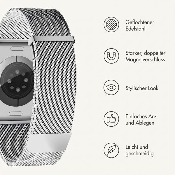 imoshion Mailändische Magnetarmband für Apple Watch | 38/40/41/42 mm - Silber