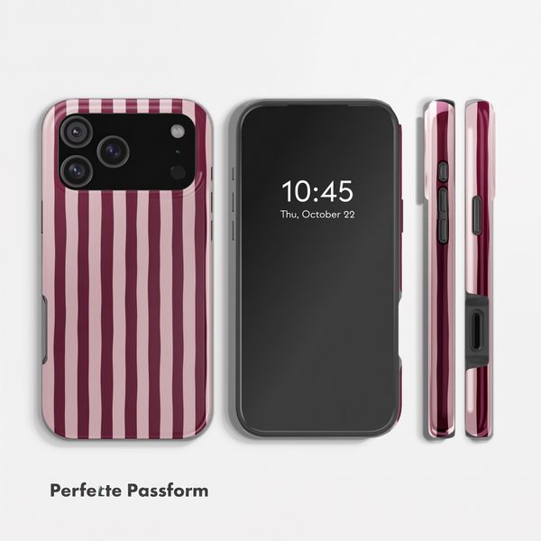 Selencia Vivid Rückabdeckung mit MagSafe Apple iPhone 18 Pro Max / 17 Pro Max - Bonbon Stripe Raspberry