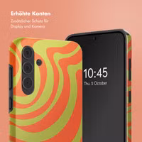 Selencia Vivid Back Cover Samsung Galaxy A55 - Wavy Swirl Orange Fern