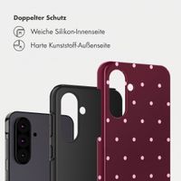 Selencia Vivid Back Cover Samsung Galaxy A36 / A56 - Happy Dots Burgundy