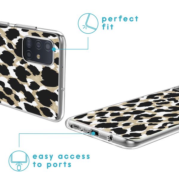 imoshion Design Hülle für das Samsung Galaxy A51 - Leopard / Schwarz