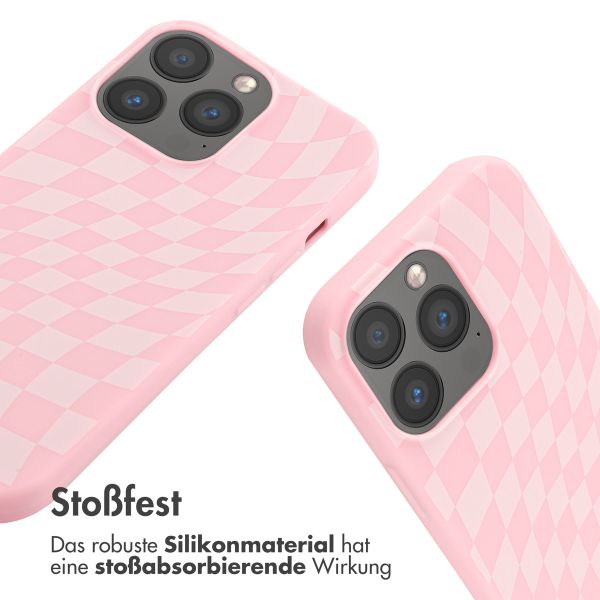 imoshion Silikonhülle design mit Band für das iPhone 13 Pro - Retro Pink