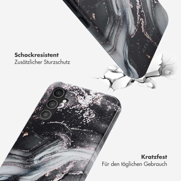 Selencia Vivid Back Cover Samsung Galaxy A34 (5G) - Chic Marble Black