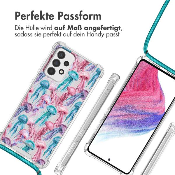 imoshion Design Hülle mit Band Samsung Galaxy A53 - Jellyfish Watercolor
