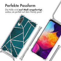 imoshion Design Hülle mit Band Samsung Galaxy A50 / A30s - Petrol Green Graphic