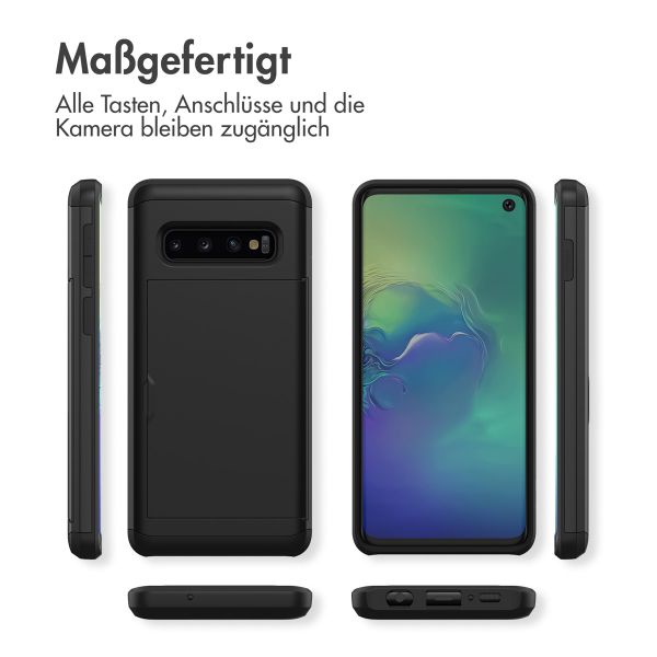 imoshion Backcover mit Kartenfach für das Samsung Galaxy S10 - Schwarz