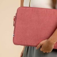 Selencia Cord Laptop Hülle 13-14 Zoll - Laptop Sleeve - Old Pink