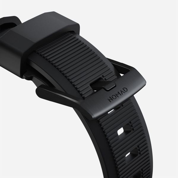 Nomad Robustes Armband FKM für das  Apple Watch Series 1 t/m 11 / SE / Ultra (44/45/46/49 mm) - Schwarz / Schwarz