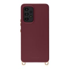 Selencia Rivièra Backcover mit MagSafe mit abnehmbaren Haken Samsung Galaxy A53 - Bold Burgundy