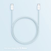 imoshion USB-C-zu-USB-C-Kabel – Geflochten – 2 Meter – Blau