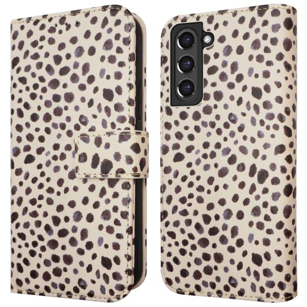 imoshion Design Klapphülle für das Samsung Galaxy S21 FE - Black And White Dots