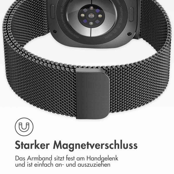 imoshion Magnetisches Milanaise Armband für das  Samsung Galaxy Watch Ultra (2024/2025) - Schwarz