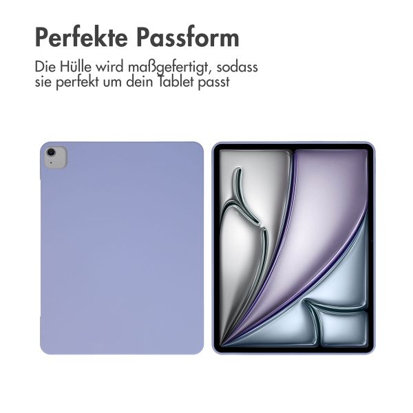 Accezz Liquid Silicone Back Cover mit Stifthalter Apple iPad Air 13 Zoll (2025) M3 / (2024) M2 - Lila