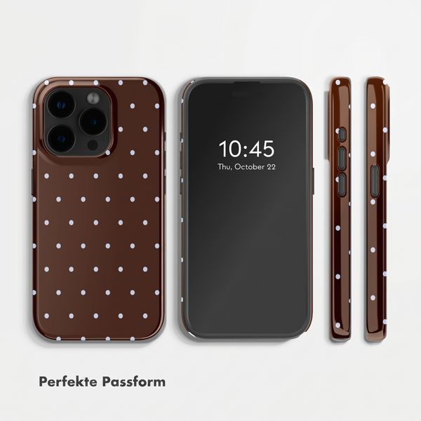 Selencia Vivid Back Cover Apple iPhone 15 Pro - Happy Dots Chocolate