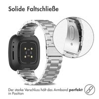imoshion Edelstahlarmband für Fitbit Versa 4 / 3 / Sense (2) - Silber