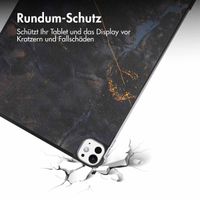 imoshion Design Trifold Klaphülle Apple iPad Pro 11 (2024) M4 - Black Marble