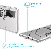 imoshion Design Hülle Samsung Galaxy S20 - Line Art Woman Black