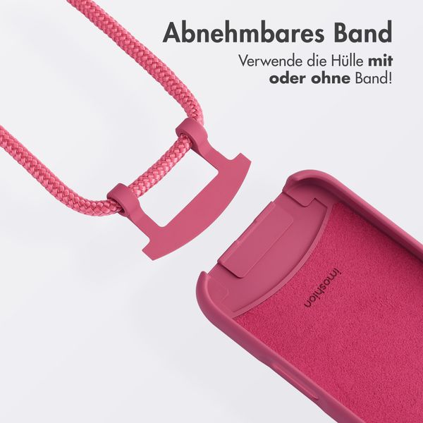 imoshion Color Backcover mit abtrennbarem Band MagSafe für das Apple iPhone 16 - Raspberry