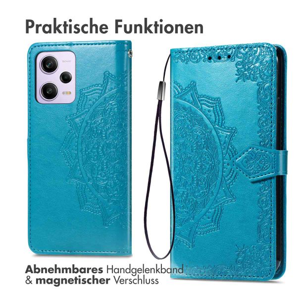 imoshion Mandala Klapphülle Xiaomi Redmi Note 12 Pro Plus - Türkis