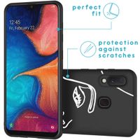 imoshion Design Hülle Samsung Galaxy A20e - Abstraktes Gesicht - Weiß