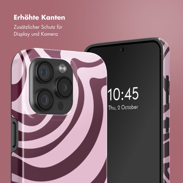 Selencia Vivid Rückabdeckung mit MagSafe Apple iPhone 15 Pro - Wavy Swirl Pink Plum