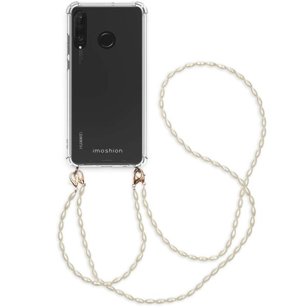 imoshion Handykette mit Perlen + ﻿Handgelenkschlaufe für das Huawei P30 Lite - Transparent