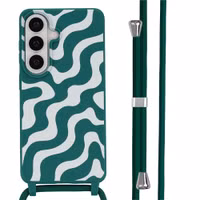 imoshion SilikonHülle design mit Band Samsung Galaxy S26 - Petrol Green Groovy