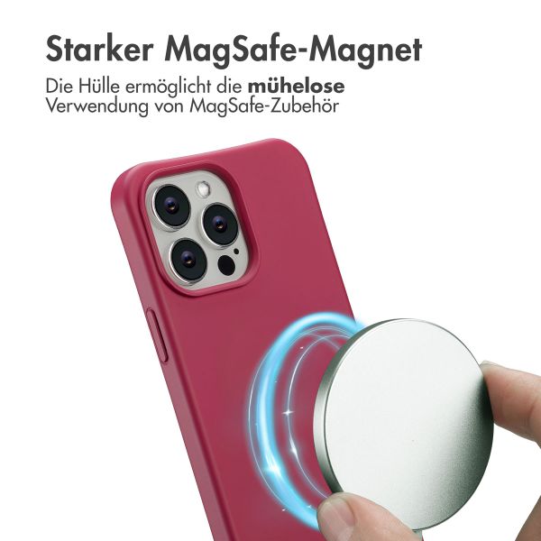 imoshion Color Backcover mit abnehmbarem Handykette und MagSafe Apple iPhone 14 Pro Max - Raspberry