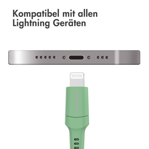 imoshion ﻿Lightning- auf USB-Kabel – nicht MFi-zertifiziert – Geflochtenes Gewebe – 1 m – Grün