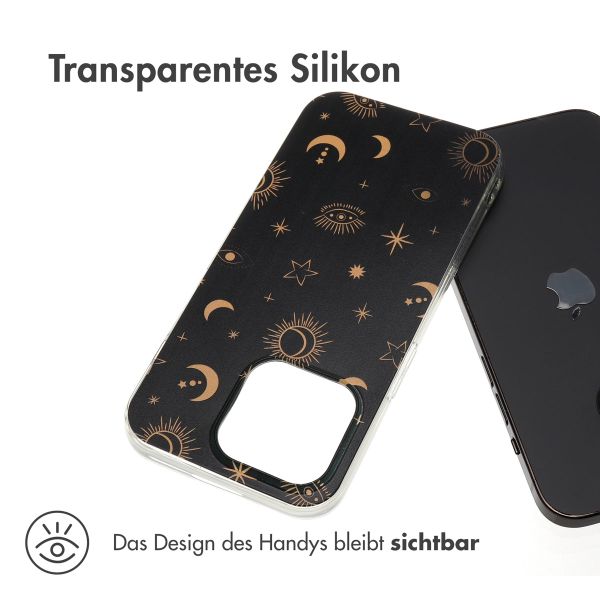 imoshion Design Hülle Apple iPhone 15 Pro - Sky Black Transparent