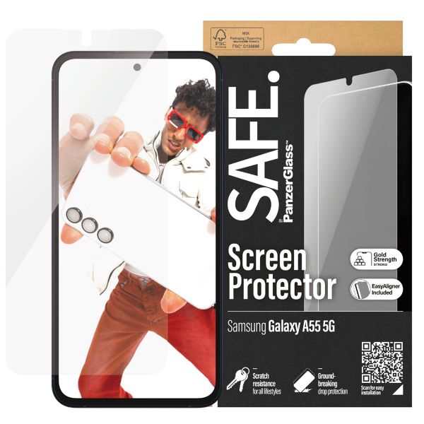 SAFE by PanzerGlass Ultra-Wide Fit Screenprotector inkl. Applikator Samsung Galaxy A55