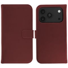 Selencia Echtleder Klapphülle Apple iPhone 18 Pro / 17 Pro - Burgundy