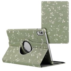 imoshion 360° drehbare Design Klapphülle Lenovo Tab M10 5G - Green Flowers