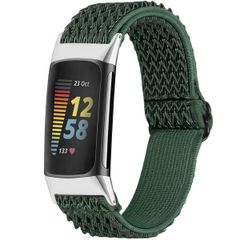 imoshion Elastische Nylonarmband für das Fitbit Charge 5 - Grün