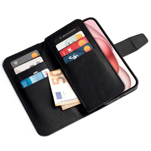 Wachikopa Multi Wallet Bookcase für das iPhone 15 - Black