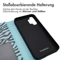 imoshion Design Klapphülle für das Samsung Galaxy A32 (5G) - Black Blue Stripes