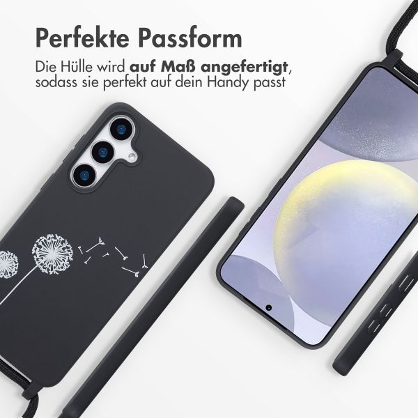 imoshion Silikonhülle design mit Band für das Samsung Galaxy S25 - Dandelion Black